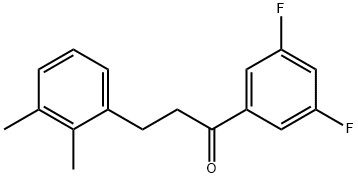 3',5'-DIFLUORO-3-(2,3-DIMETHYLPHENYL)PROPIOPHENONE 结构式