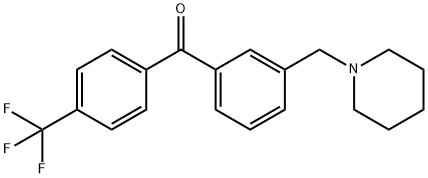 3-PIPERIDINOMETHYL-4'-TRIFLUOROMETHYLBENZOPHENONE 结构式