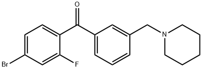 (4-溴-2-氟苯基)(3-(哌啶-1-基甲基)苯基)甲酮 结构式