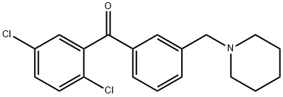 2,5-DICHLORO-3'-PIPERIDINOMETHYL BENZOPHENONE 结构式