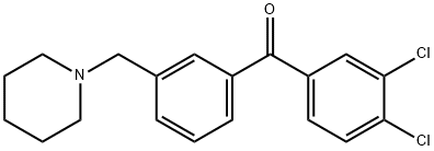 3,4-DICHLORO-3'-PIPERIDINOMETHYL BENZOPHENONE 结构式