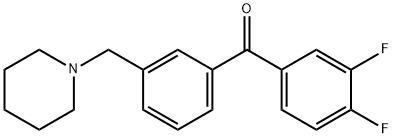 (3,4-二氟苯基)(3-(哌啶-1-基甲基)苯基)甲酮 结构式