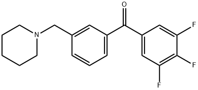 3'-PIPERIDINOMETHYL-3,4,5-TRIFLUOROBENZOPHENONE 结构式