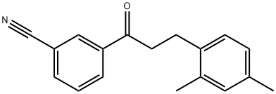 3'-CYANO-3-(2,4-DIMETHYLPHENYL)PROPIOPHENONE 结构式