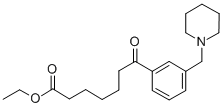 ETHYL 7-OXO-7-[3-(PIPERIDINOMETHYL)PHENYL]HEPTANOATE 结构式