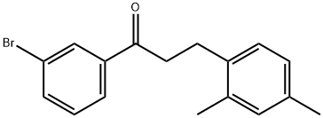 3'-BROMO-3-(2,4-DIMETHYLPHENYL)PROPIOPHENONE 结构式