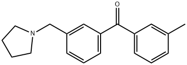 (3-(吡咯烷-1-基甲基)苯基)(间甲苯基)甲酮 结构式