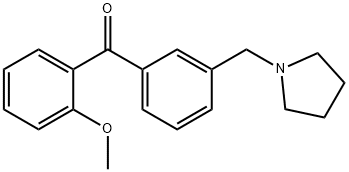 2-METHOXY-3'-PYRROLIDINOMETHYL BENZOPHENONE 结构式