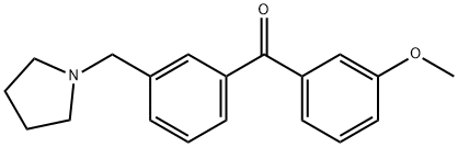 3-METHOXY-3'-PYRROLIDINOMETHYL BENZOPHENONE 结构式