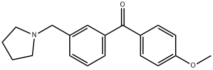 4'-METHOXY-3-PYRROLIDINOMETHYL BENZOPHENONE 结构式
