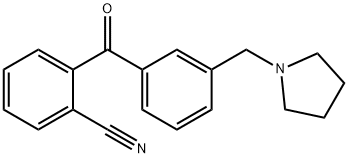 2-CYANO-3'-PYRROLIDINOMETHYL BENZOPHENONE 结构式