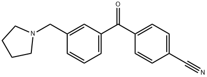 4'-CYANO-3-PYRROLIDINOMETHYL BENZOPHENONE 结构式