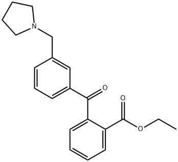 2-CARBOETHOXY-3'-PYRROLIDINOMETHYL BENZOPHENONE 结构式