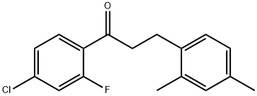 4'-CHLORO-3-(2,4-DIMETHYLPHENYL)-2'-FLUOROPROPIOPHENONE 结构式