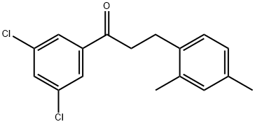 3',5'-DICHLORO-3-(2,4-DIMETHYLPHENYL)PROPIOPHENONE 结构式