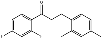 2',4'-DIFLUORO-3-(2,4-DIMETHYLPHENYL)PROPIOPHENONE 结构式