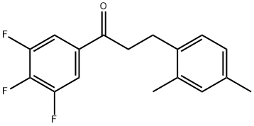 3-(2,4-DIMETHYLPHENYL)-3',4',5'-TRIFLUOROPROPIOPHENONE 结构式