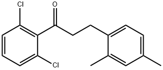 2',6'-DICHLORO-3-(2,4-DIMETHYLPHENYL)PROPIOPHENONE 结构式