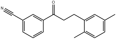3'-CYANO-3-(2,5-DIMETHYLPHENYL)PROPIOPHENONE 结构式
