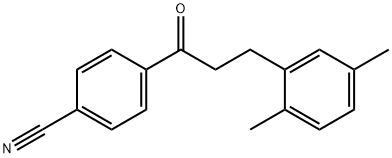 4'-CYANO-3-(2,5-DIMETHYLPHENYL)PROPIOPHENONE 结构式