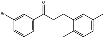 3'-BROMO-3-(2,5-DIMETHYLPHENYL)PROPIOPHENONE 结构式