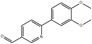 6-(3,4-二甲氧基苯基)-3-吡啶甲醛 结构式