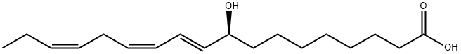 9S-羟基-10E，12Z，15Z-十八碳三烯酸 结构式