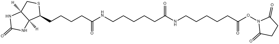 N-[6-(生物素氨基)己酰基]-6-氨基己酸N-琥珀酰亚胺酯 结构式