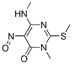 3-Methyl-6-(methylamino)-2-(methylthio)-5-nitroso-4(3H)-pyrimidinone 结构式