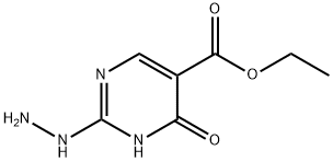 5-Pyrimidinecarboxylicacid,2-hydrazino-1,4-dihydro-4-oxo-,ethylester(9CI) 结构式