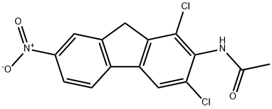 N-(1,3-dichloro-7-nitro-9H-fluoren-2-yl)acetamide 结构式