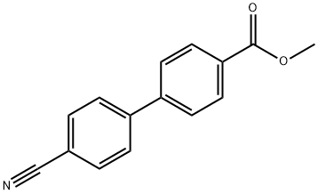 4-氰基-[1,1-联苯]-4-羧酸甲酯 结构式