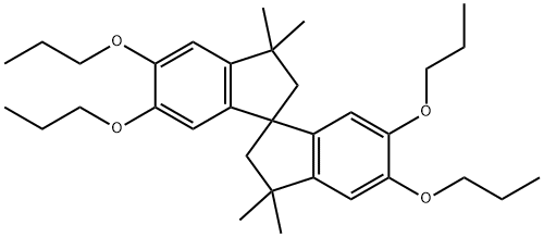 3,3,3',3'-四甲基-5,5',6,6'-四丙氧基- 1,1'-螺环二茚满 结构式