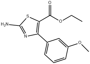 2-AMINO-4-(3-METHOXYPHENYL)-5-THIAZOLECARBOXYLIC ACID ETHYL ESTER 结构式