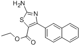 2-AMINO-4-(2-NAPHTHALENYL)-5-THIAZOLECARBOXYLIC ACID ETHYL ESTER 结构式