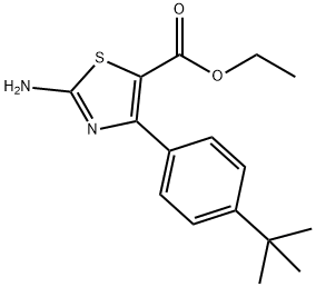 2-AMINO-4-[4-(1,1-DIMETHYLETHYL)PHENYL]-5-THIAZOLECARBOXYLIC ACID ETHYL ESTER 结构式