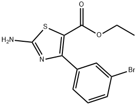 乙基-2-氨基-4-(3-溴苯基)1,3-噻唑-5-甲酸酯 结构式