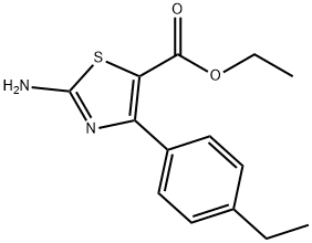 2-AMINO-4-(4-ETHYLPHENYL)-5-THIAZOLECARBOXYLIC ACID ETHYL ESTER 结构式
