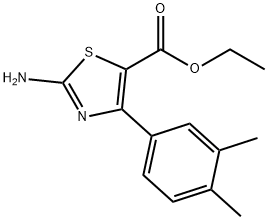 2-AMINO-4-(3,4-DIMETHYLPHENYL)-5-THIAZOLECARBOXYLIC ACID ETHYL ESTER 结构式
