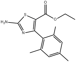 2-AMINO-4-(2,4,6-TRIMETHYLPHENYL)-5-THIAZOLECARBOXYLIC ACID ETHYL ESTER 结构式