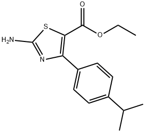 2-AMINO-4-[4-(1-METHYLETHYL)PHENYL]-5-THIAZOLECARBOXYLIC ACID ETHYL ESTER 结构式