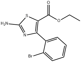 2-AMINO-4-(2-BROMOPHENYL)-5-THIAZOLECARBOXYLIC ACID ETHYL ESTER 结构式