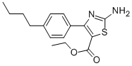 2-AMINO-4-(4-BUTYLPHENYL)-5-THIAZOLECARBOXYLIC ACID ETHYL ESTER 结构式