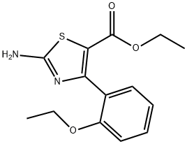 2-AMINO-4-(2-ETHOXYPHENYL)-5-THIAZOLECARBOXYLIC ACID ETHYL ESTER 结构式