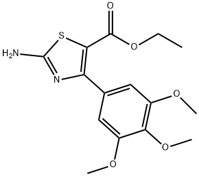 2-AMINO-4-(3,4,5-TRIMETHOXYPHENYL)-5-THIAZOLECARBOXYLIC ACID ETHYL ESTER 结构式