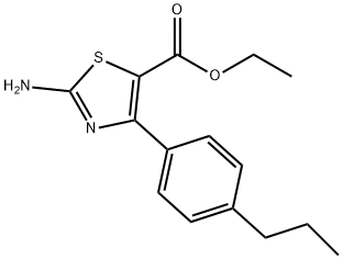 2-AMINO-4-(4-PROPYLPHENYL)-5-THIAZOLECARBOXYLIC ACID ETHYL ESTER 结构式