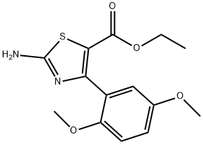 2-AMINO-4-(2,5-DIMETHOXYPHENYL)-5-THIAZOLECARBOXYLIC ACID ETHYL ESTER 结构式