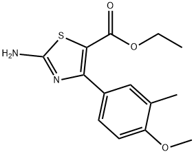 2-AMINO-4-(4-METHOXY-3-METHYLPHENYL)-5-THIAZOLECARBOXYLIC ACID ETHYL ESTER 结构式