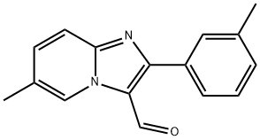 6-甲基-2-(3-甲基苯基)咪唑并[1,2-A]吡啶-3-甲醛 结构式