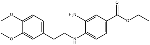 3-氨基-4-{[2-(3,4-二甲氧苯基)乙基]氨基}苯甲酸乙酯 结构式